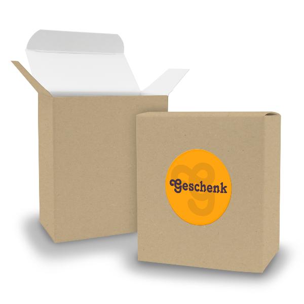 SET Geschenk (Motiv5) 24xFaltschachtel Quader BRAUN + St...