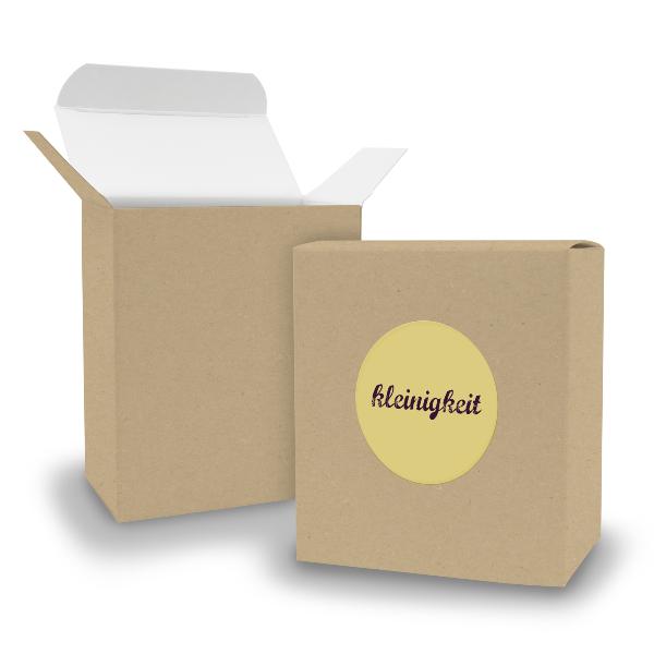 SET Kleinigkeit (Motiv15) 24x Faltschachtel Quader BRAUN...
