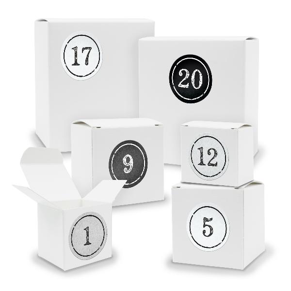 Adventskalender zum F�llen 24x Quader W�rfel gemischt WE...