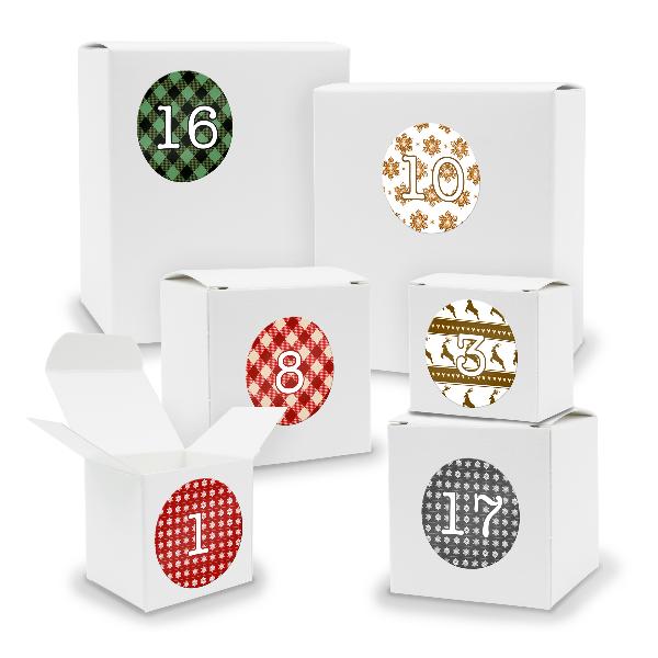 Adventskalender zum F�llen 24x Quader W�rfel gemischt WE...