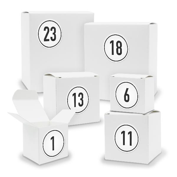 Adventskalender zum F�llen 24x Quader W�rfel gemischt WE...