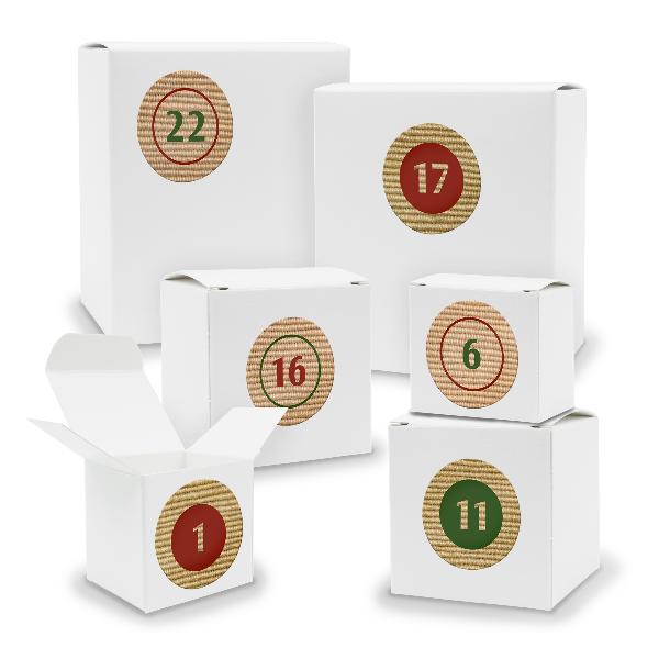 Adventskalender zum F�llen 24x Quader W�rfel gemischt WE...