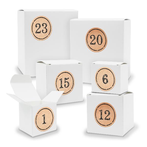 Adventskalender zum F�llen 24x Quader W�rfel gemischt WE...