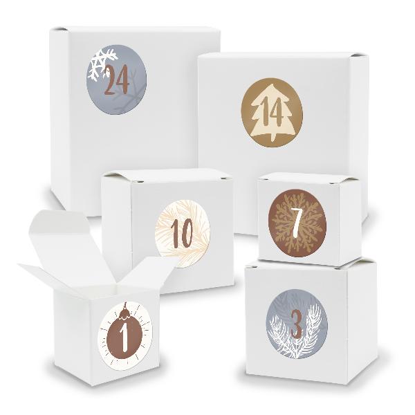 Adventskalender zum F�llen 24x Quader W�rfel gemischt WE...