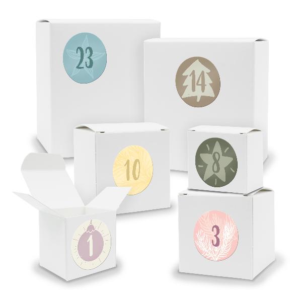 Adventskalender zum F�llen 24x Quader W�rfel gemischt WE...