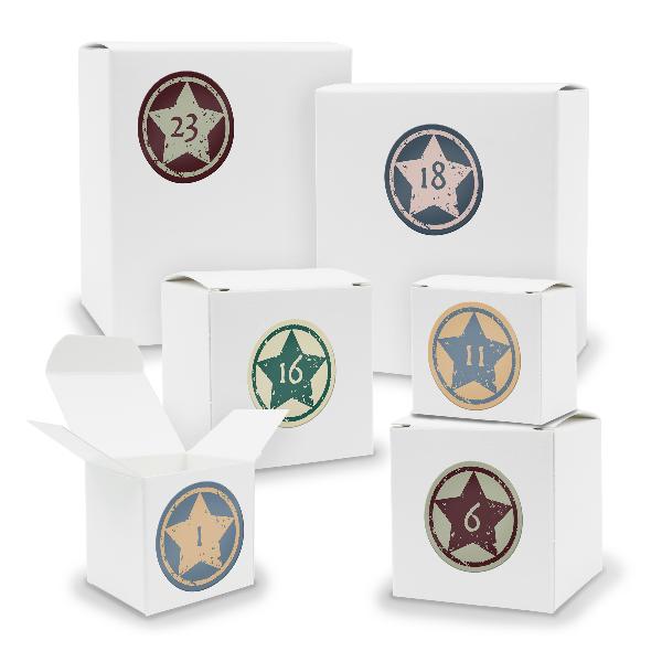 Adventskalender zum F�llen 24x Quader W�rfel gemischt WE...