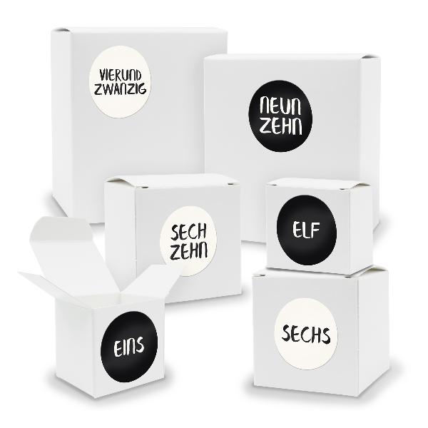 Adventskalender zum F�llen 24x Quader W�rfel gemischt WE...