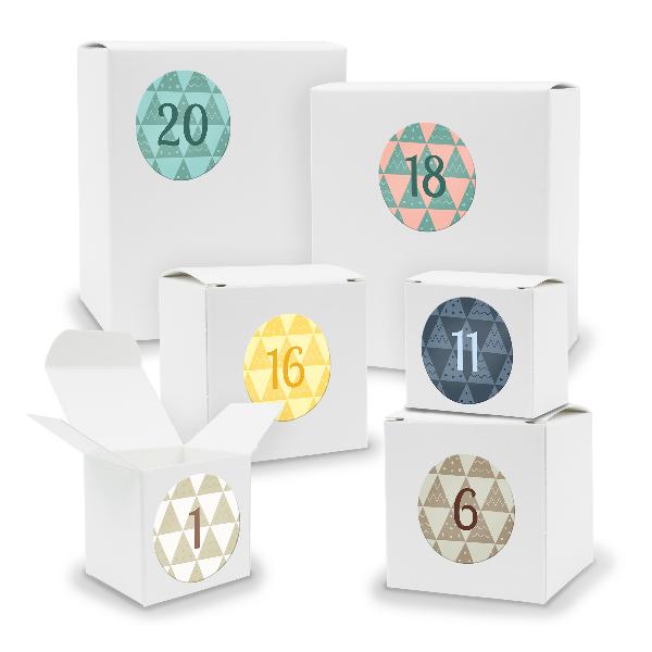 Adventskalender zum F�llen 24x Quader W�rfel gemischt WE...