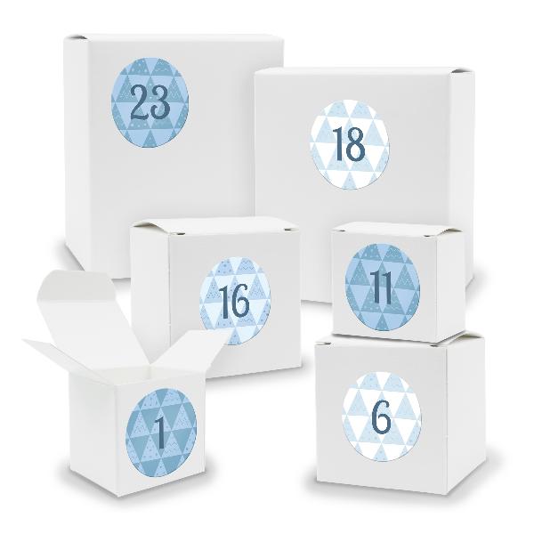 Adventskalender zum F�llen 24x Quader W�rfel gemischt WE...