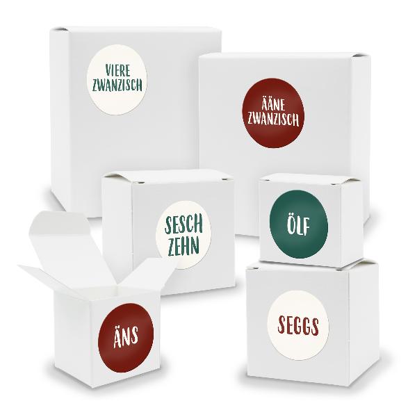 Adventskalender zum F�llen 24x Quader W�rfel gemischt WE...
