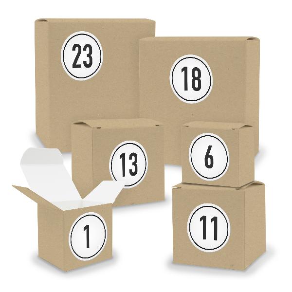 Adventskalender zum F�llen 24x Quader W�rfel gemischt BR...