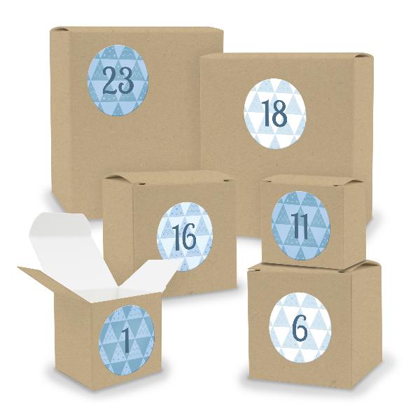 Adventskalender zum F�llen 24x Quader W�rfel gemischt BR...