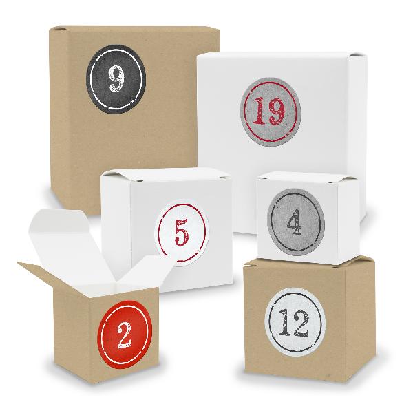 Adventskalender zum F�llen 24x Quader W�rfel gemischt WE...
