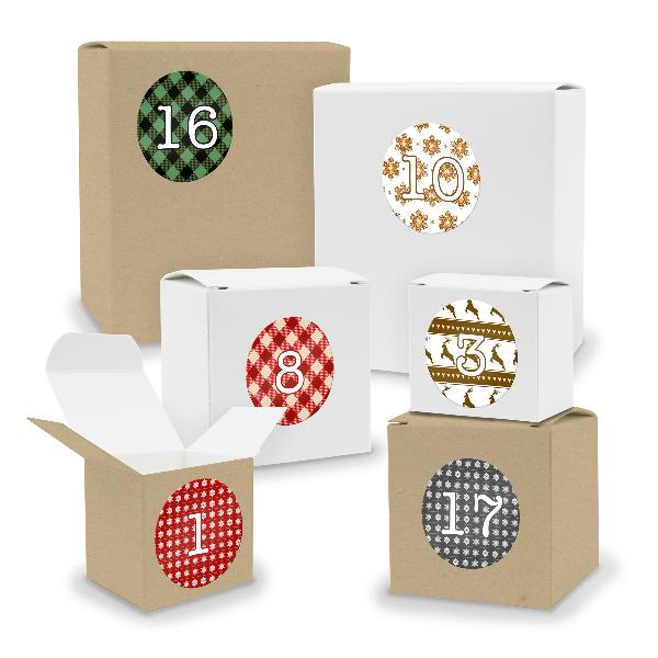 Adventskalender zum F�llen 24x Quader W�rfel gemischt WE...