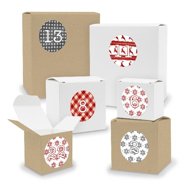 Adventskalender zum F�llen 24x Quader W�rfel gemischt WE...