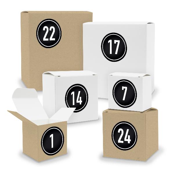 Adventskalender zum F�llen 24x Quader W�rfel gemischt WE...