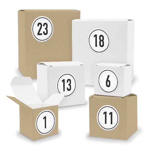 Adventskalender zum F�llen 24x Quader W�rfel gemischt WE...