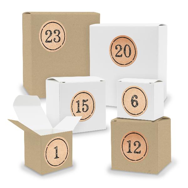 Adventskalender zum F�llen 24x Quader W�rfel gemischt WE...