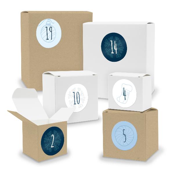 Adventskalender zum F�llen 24x Quader W�rfel gemischt WE...