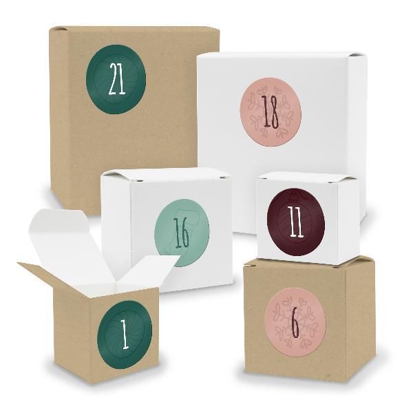 Adventskalender zum F�llen 24x Quader W�rfel gemischt WE...