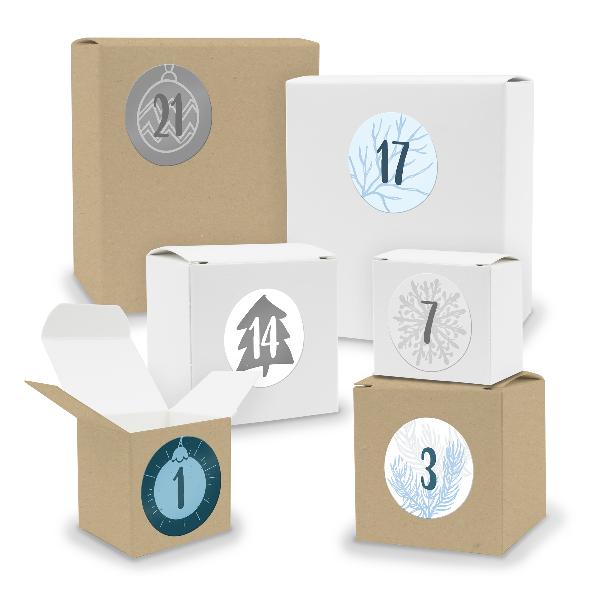 Adventskalender zum F�llen 24x Quader W�rfel gemischt WE...