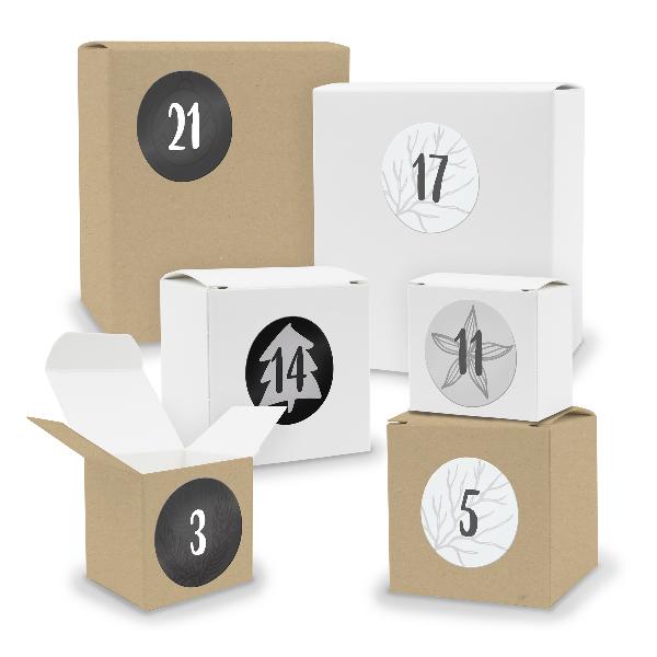 Adventskalender zum F�llen 24x Quader W�rfel gemischt WE...