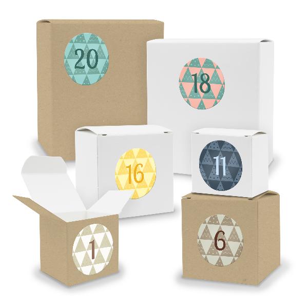 Adventskalender zum F�llen 24x Quader W�rfel gemischt WE...