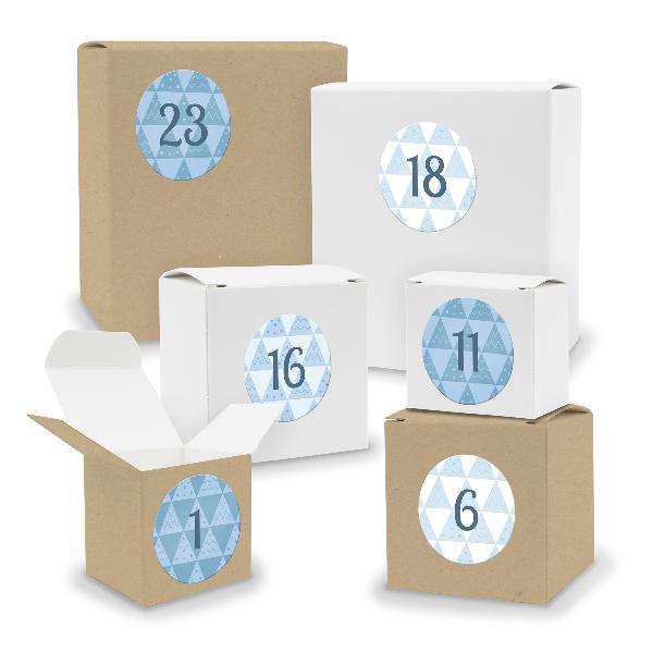 Adventskalender zum F�llen 24x Quader W�rfel gemischt WE...