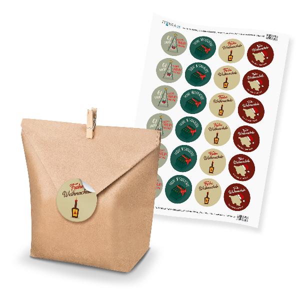 SET Frohe Weihnachten Saarl�ndisch (Motiv 53) T�ten+Klam...