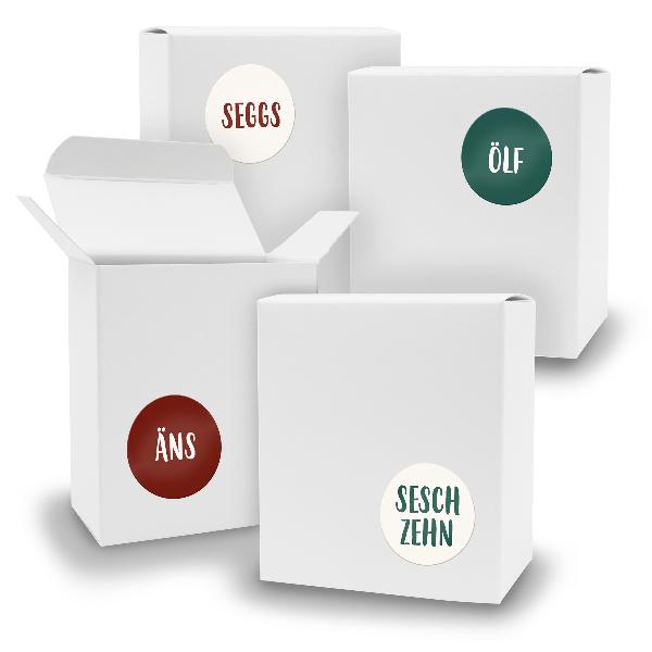 Adventskalender zum F�llen 24x Quader WEISS + Sticker V0...