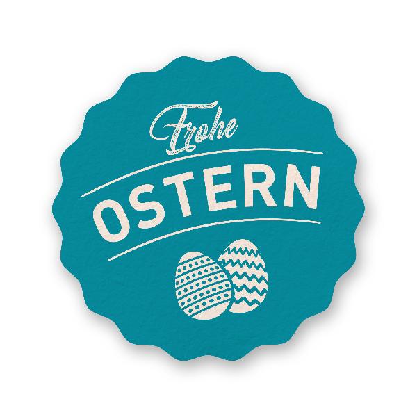 Itenga Sticker 10 x Frohe Ostern blau