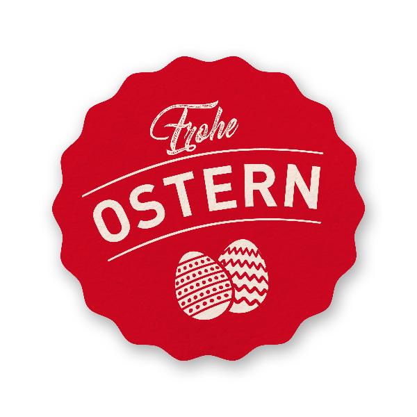 Itenga Sticker 10 x Frohe Ostern rot