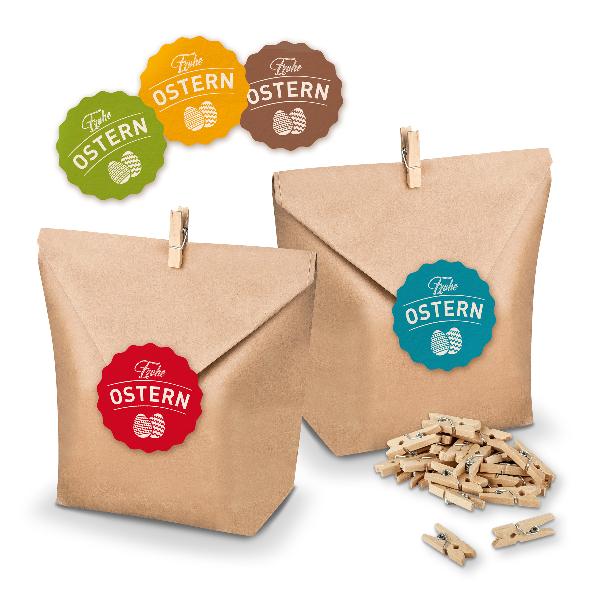 itenga Geschenkt�ten 10 xT�ten + Frohe Ostern Sticker (2...