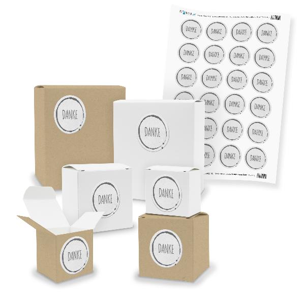 itenga SET Danke Stempeldesign Grau unlackiert (Motiv 83...
