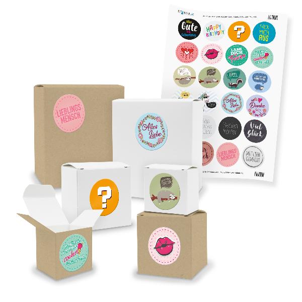 itenga SET Mix (Motiv 86 V03) 24x kleine Geschenkboxen m...
