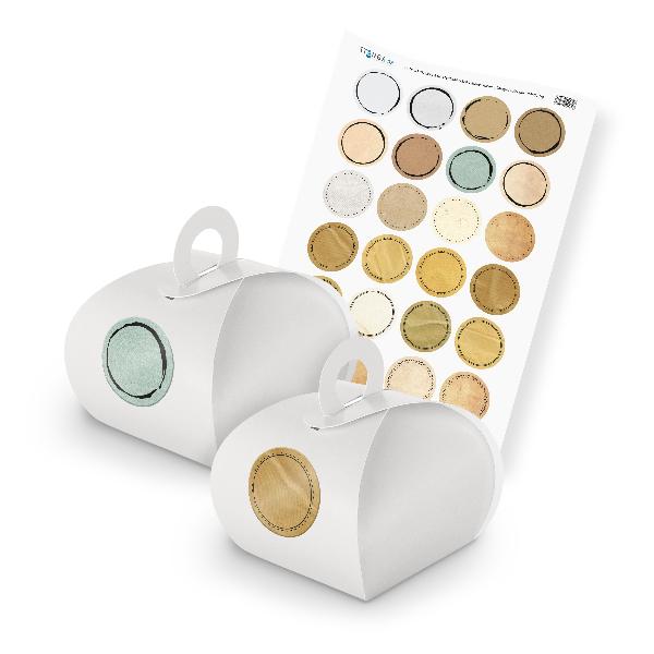 itenga SET Vintage Papier Mix unlackiert (Motiv 74) 24x ...