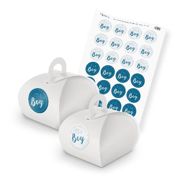 itenga SET It s a Boy (Motiv 76) 24x Geschenkschachtel m...