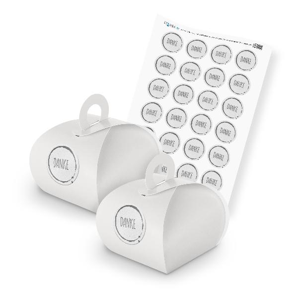 itenga SET Danke Stempeldesign Grau unlackiert (Motiv 83...
