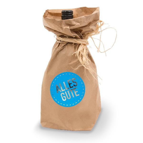 SET Alles Gute 10x Geschenkt�ten XL Kraftpapier + Aufkle...