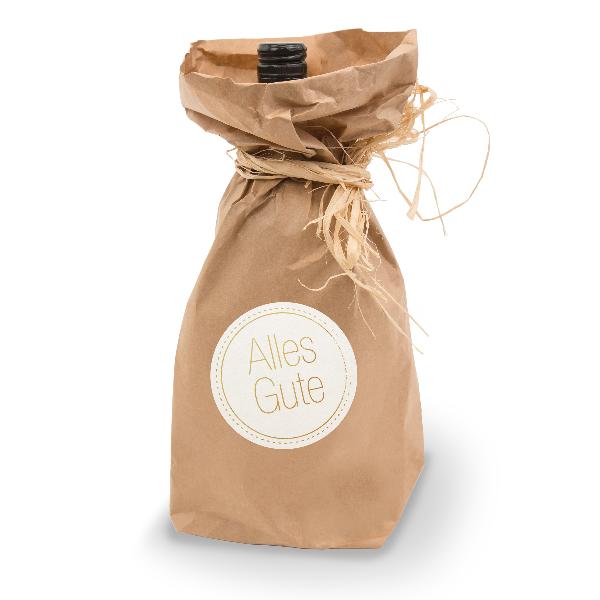 SET Alles Gute 10x Geschenkt�ten XL Kraftpapier + Aufkle...
