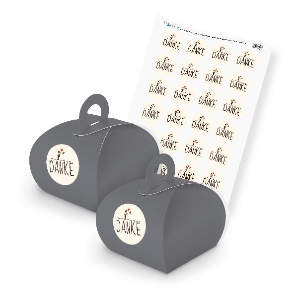 itenga SET DANKE Hochzeitspaar (Motiv 24) 24x Geschenksc...