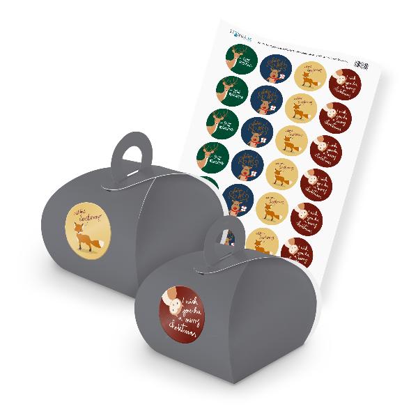 itenga SET weihnachtliche Tiere (Motiv 49) 24x Geschenks...