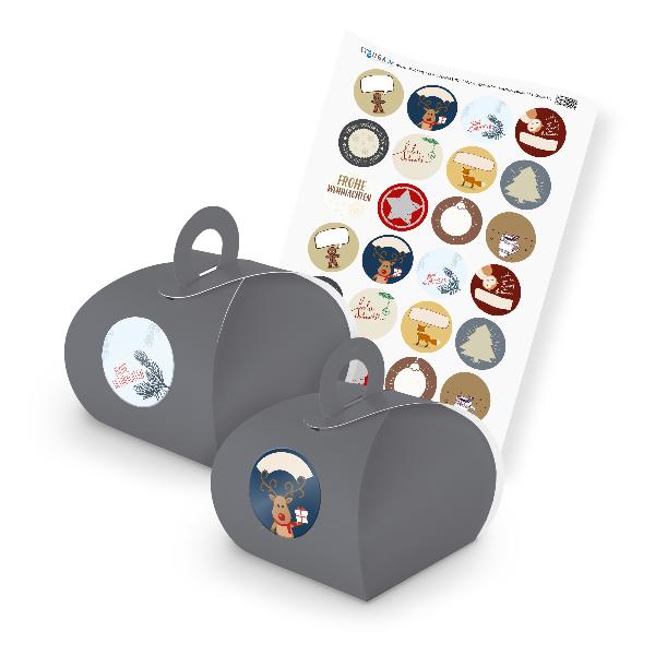 itenga SET Weihnachten Geschenkesticker Mix (Motiv 56) 2...