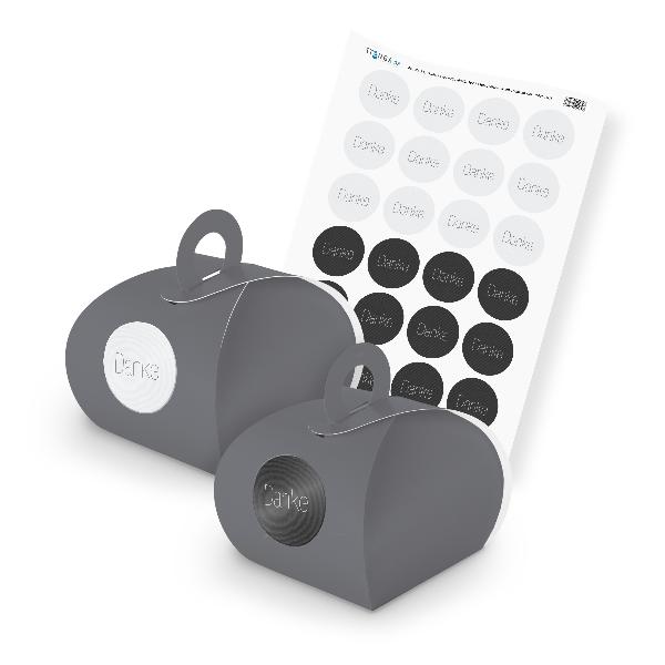 itenga SET Danke Schlicht Mix (Motiv 81) 24x Geschenksch...