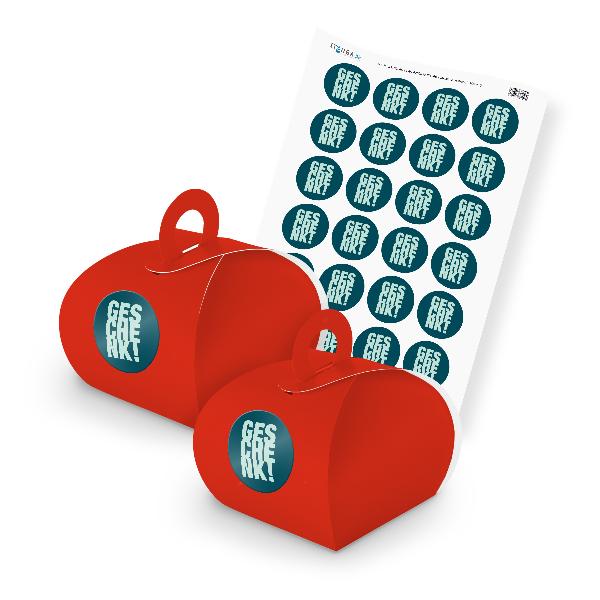 itenga SET Geschenk (Motiv 3) 24x Geschenkschachtel mit ...