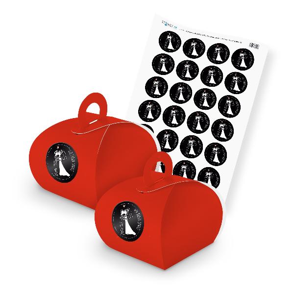 itenga SET Wir sagen Danke (Motiv 25) 24x Geschenkschach...