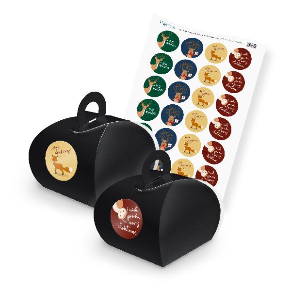 itenga SET weihnachtliche Tiere (Motiv 49) 24x Geschenks...