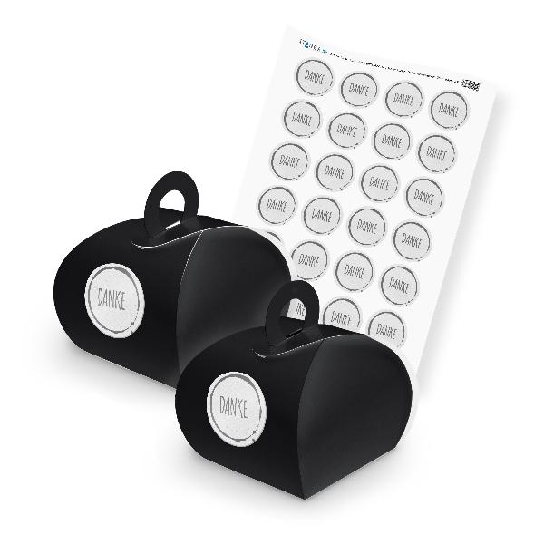 itenga SET Danke Stempeldesign Grau unlackiert (Motiv 83...