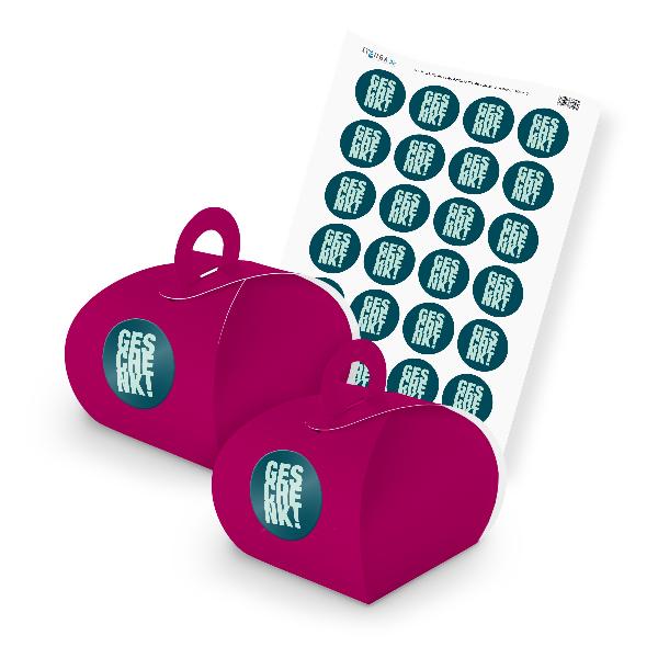 itenga SET Geschenk (Motiv 3) 24x Geschenkschachtel mit ...