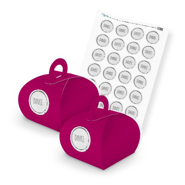 itenga SET Danke Stempeldesign Grau unlackiert (Motiv 83...